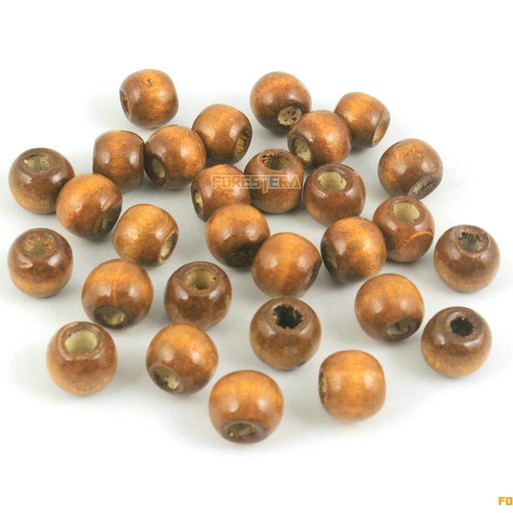 9x10mm Wood Bead Brown Wood Bead for Jewelry (bead-a37-9x10)