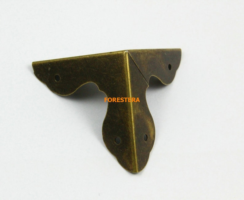 4pcs Antique Brass Jewelry Box Corner Decoration Corner Etsy