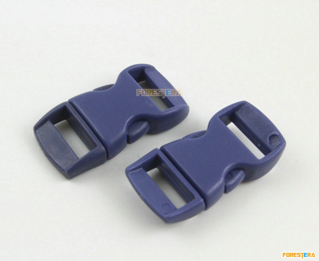 Backpack Clips Blue 100 Pieces 10mm Navy Blue Plastic Side Quick Release Buckle Clip for ...