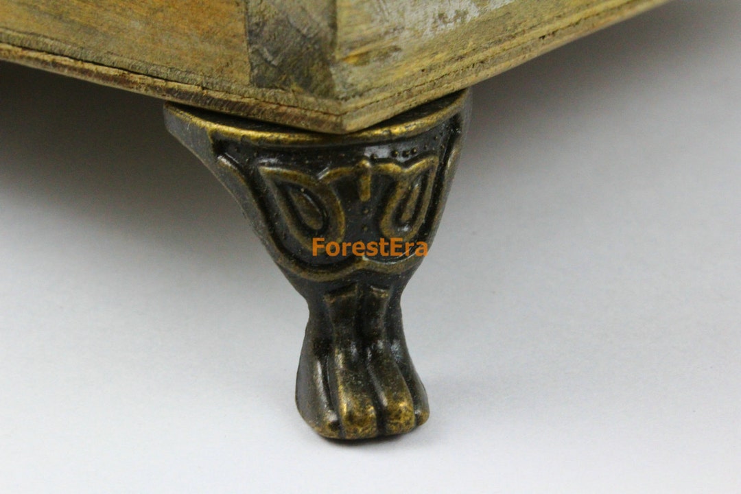 4pcs antique brass jewelry box feet animal box leg 33x24mm boxf116 etsy
