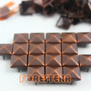 10mm Antique Copper Pyramid Stud Punk Rock Leathercraft Stud (CP10)