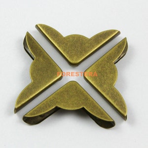 40Pcs 22mm Antique Brass Book Corner Bookbinding Corner Clip (BOOKCOR16)