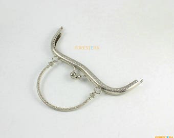 1Pcs Silver Purse Frame Bag Frame Handbag Frame With Handle 19CM (KJJ62)