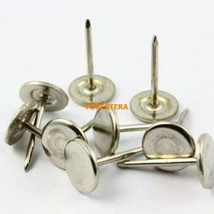 100Pcs 11mm Silver Upholstery Tacks Nails Small (TN12)