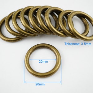 10Pcs Antique Brass O Ring Metal O Ring Inner Diameter 19.5mm (B-G8115)