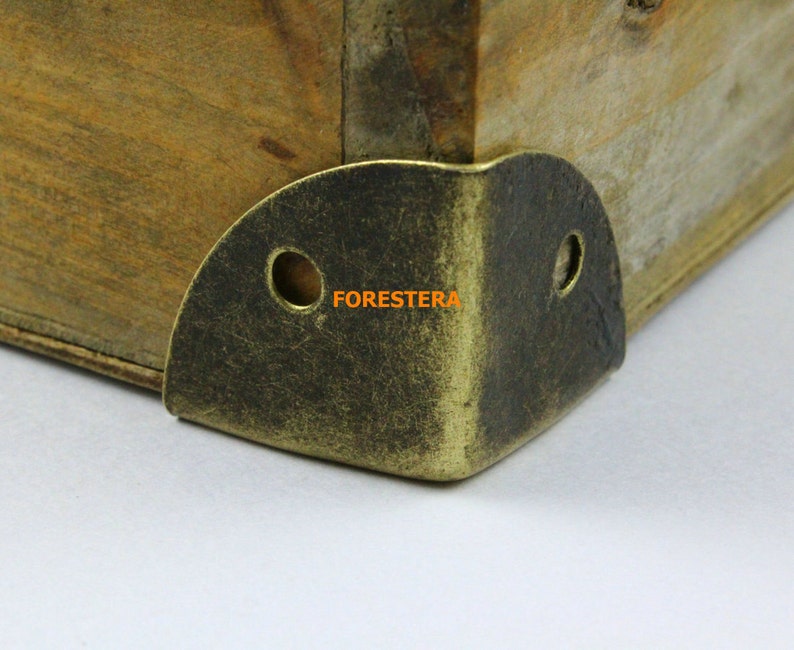 4pcs Antique Brass Jewelry Box Corner Decoration Corner Etsy