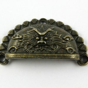 2Pcs Antique Brass Jewelry Box Handle Dragon Handle 48x23mm (HD03)