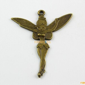 10Pcs Antique Brass Fairy Charm Fairy Pendant 52x46mm (PND1204)