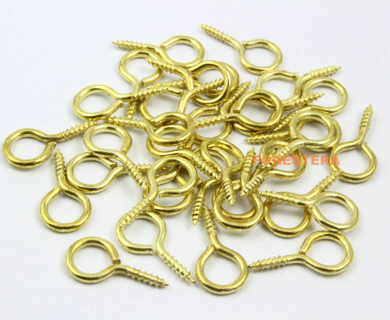 100pcs 10x20mm Eye Screw Gold Screw Eye Pins JSYY6 Etsy