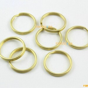 20 Pieces 20mm Solid Brass Split Key Ring (BKRING5)
