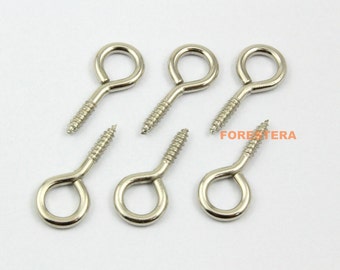 50 Stücke 30x13mm Augenschraube Nickel Farbe Schraube Augenstifte (YS-YY10)