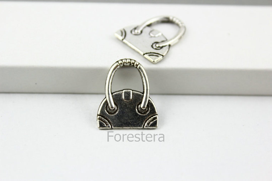 小物 nemnem 30pcs 16x14mm Antique Silver Hand Bag Charm Pendant (PND128