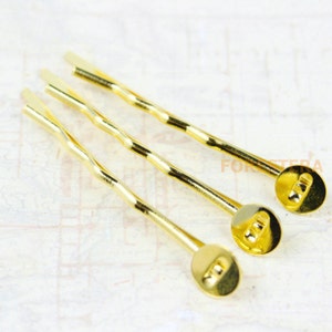 50Pcs Gold Bobby Pins Hair Clips 42mm (PND207)