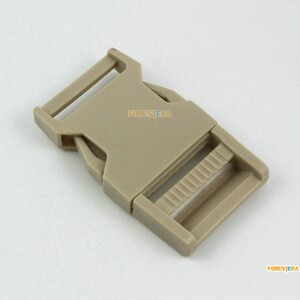 5 Pieces 25mm Light Brown Plastic Side Quick Release Buckle Clip for Backpack Bag (SLCK25-11)