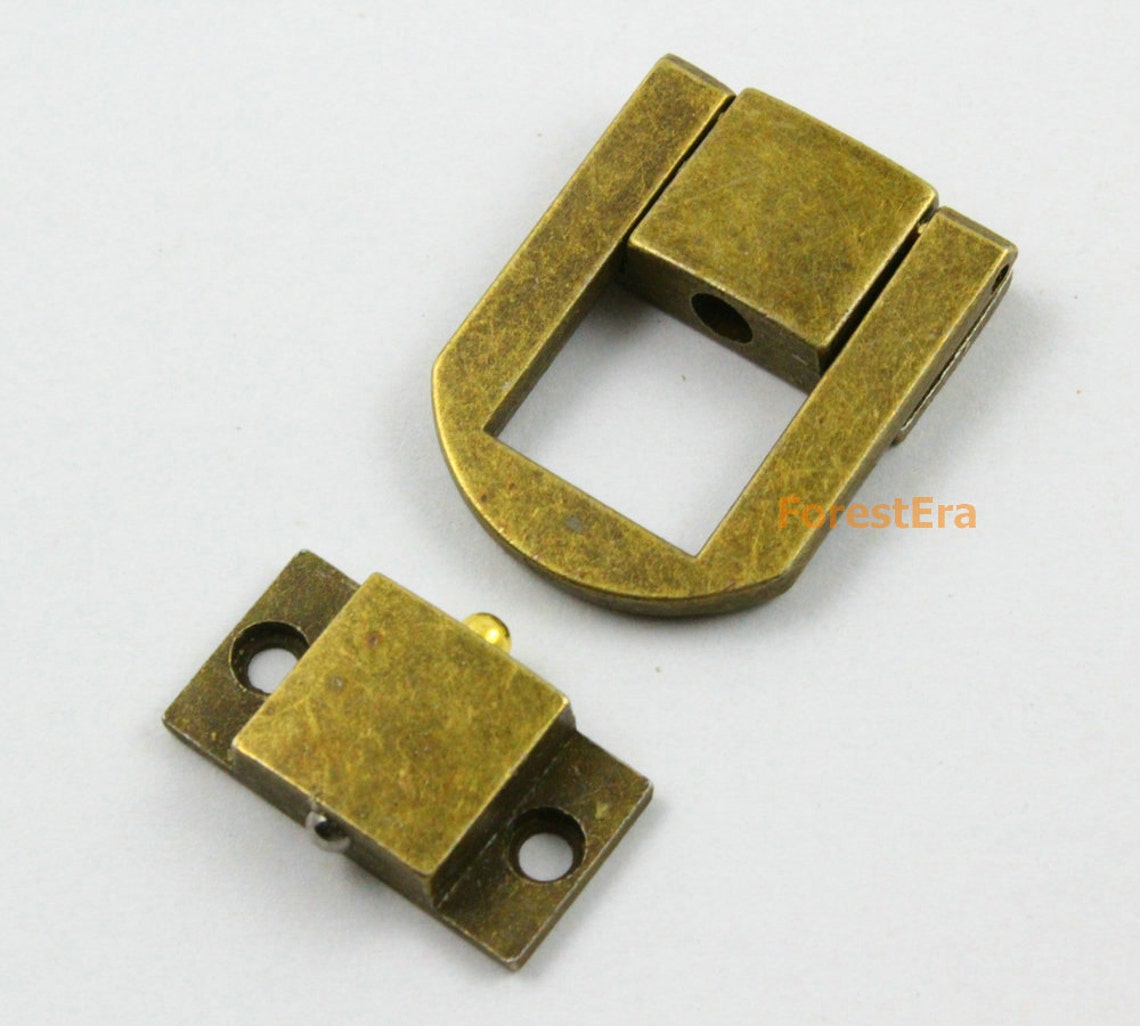 1pcs Antique Brass Jewelry Box Hasp Latch Lock 25x30mm With Etsy