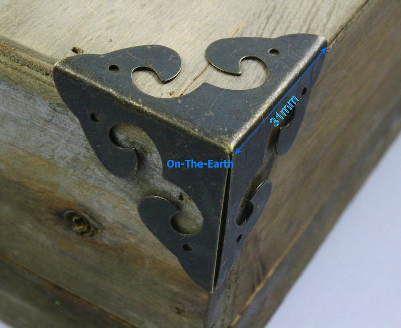 4Pcs Antique Brass Jewelry Box Corner Decoration Corner Etsy
