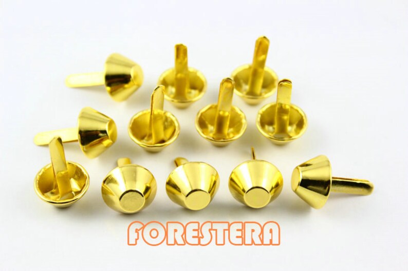 50Pcs 15mm Gold Bucket Shaped Purse Feet JBPF15 Etsy