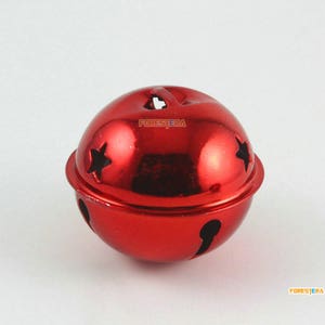 5Pcs 50mm Red Bells Jingle Bells Christmas Bells Pet Bells (Bell54)