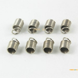 100 Pieces 4.5mm Silver Round Ribbon Clamp End Cord End Clamp [0.18 inch] (THK22)