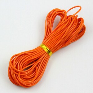 10 Yards 1mm Orange Wax Cord Korea Polyester Cord Poly Bracelet Thread ...