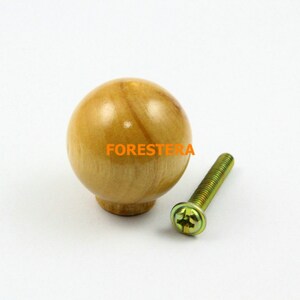 1Pcs Wood Knob Wooden Dresser Handle Drawer Knob Pull Cabinet Cupboard Handle Knob 25x27mm (WKN34)