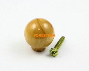 1Pcs Wood Knob Wooden Dresser Handle Drawer Knob Pull Cabinet Cupboard Handle Knob 25x27mm (WKN34)