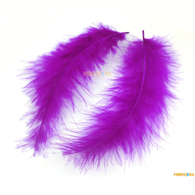 50 Pieces Purple Feather 9-15cm YM281 image 2