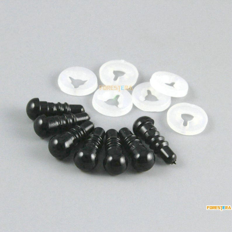 WWYJ02 Black Safety Amigurumi eye Teddy eye Come With 100 pieces washer Cat eye 100 Pieces 5mm Round Doll eye