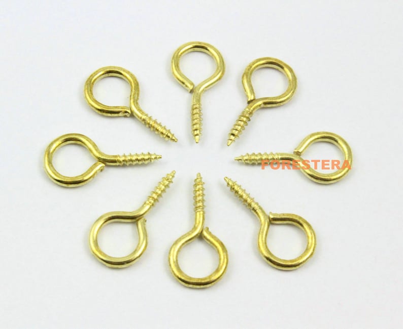 100pcs 10x20mm Eye Screw Gold Screw Eye Pins JSYY6 Etsy