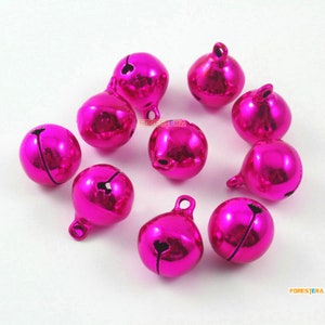 30Pcs 16mm Rhodo Red Bells Jingle Bells Christmas Bells Pet Bells (Bell117)