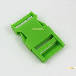 5 Pieces 25mm Green Plastic Side Quick Release Buckle Clip for Backpack Bag (SLCK25-2)