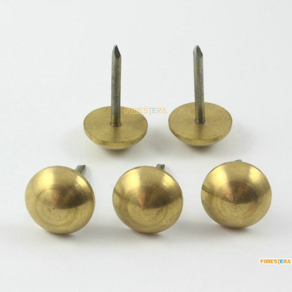 Silver & Brass Tacks - Solid Brass Nails