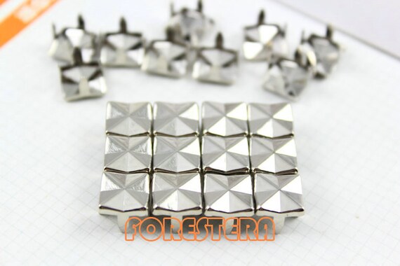 300pcs 9.3mm Silver Square Studs Cross Metal Studs (SM09) - Etsy