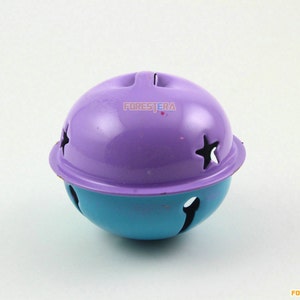 5Pcs 40mm Double Color Bells Jingle Bells Pet Bells Purple Blue Bells (SHSLD6)