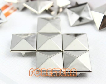 20mm Silver Pyramid Stud Punk Rock Leathercraft Stud (SP20)