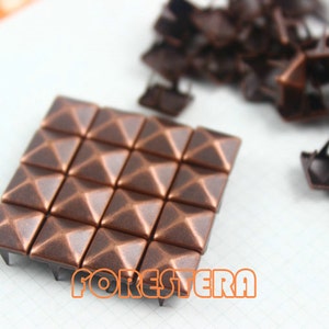 8mm Antique Copper Pyramid Stud Punk Rock Leathercraft Stud (CP08)