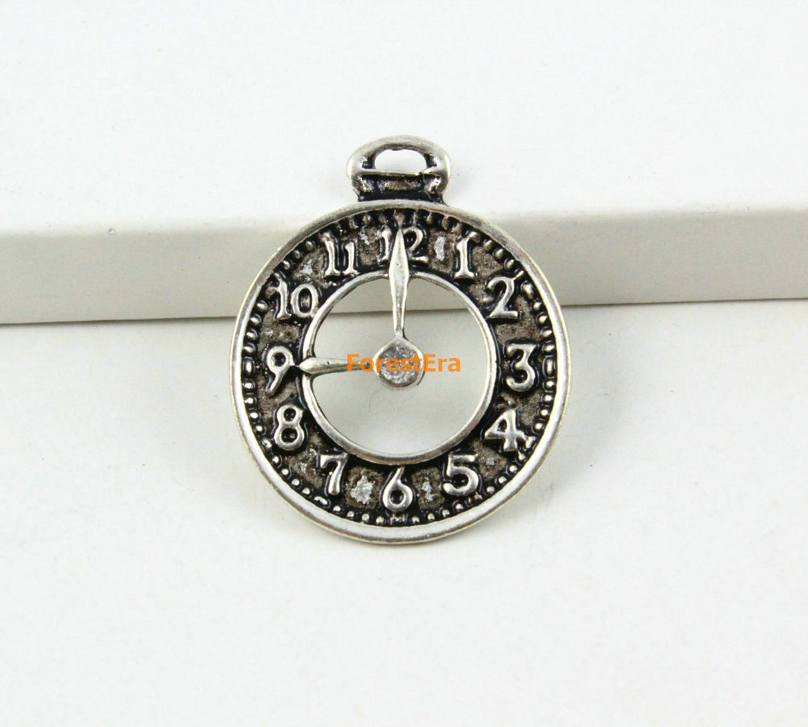 20pcs Antique Silver Clock Charm Clock Pendant 25x20mm Etsy