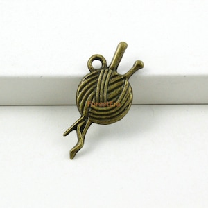 50Pcs Antique Brass needlework Charms needlework Pendants 25x11mm (PND452)