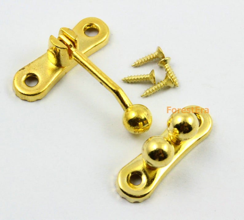1Pcs Gold Jewelry Box Hasp Latch Lock 31x33mm with Screws Etsy