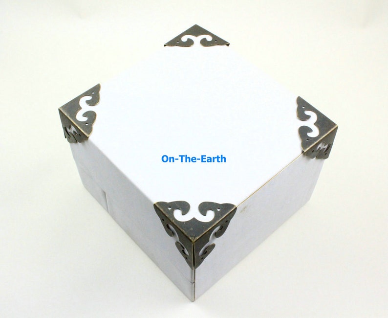 4Pcs Antique Brass Jewelry Box Corner Decoration Corner Etsy