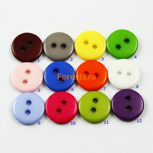 1 Set 315 Stück 11mm Kunststoffknöpfe Candy Colors Buttons (ZH30)