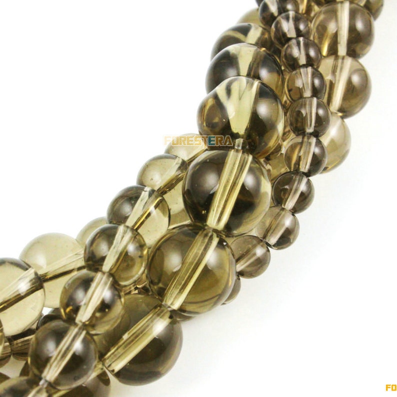 10mm Smoky Quartz Glass Bead Brown Glass Bead for Jewelry BEAD-A08-10