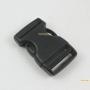 5 Pieces 25mm Black Plastic Side Quick Release Buckle Clip for Backpack Bag (YRSLCK25-1)