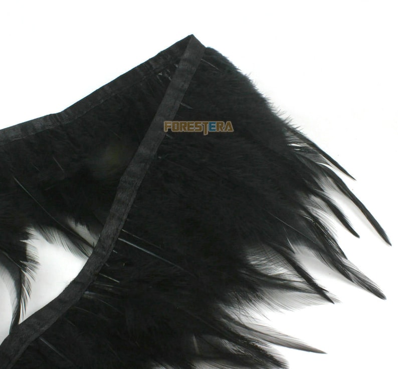 1 Yard Black Feather Trim YM152 Etsy