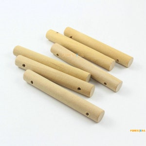 6Pcs Unfinished Wood Stick Natural Wooden Stick 70x10mm (MP65)