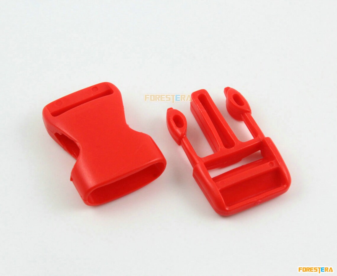 30 Pieces 20mm Red Plastic Side Quick Release Buckle Clip for Etsy