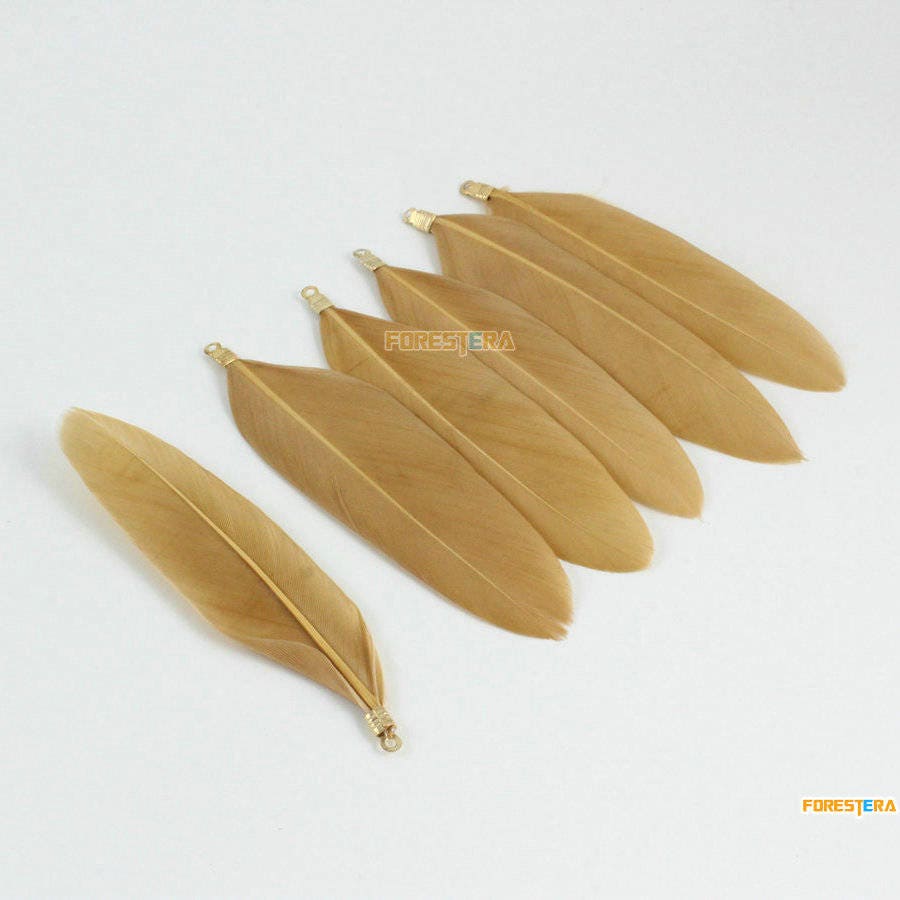 flowerlower320design Brown Feather 20 Pieces Brown Feather Pendant Feather Charm 7cm (YM494) - Etsy