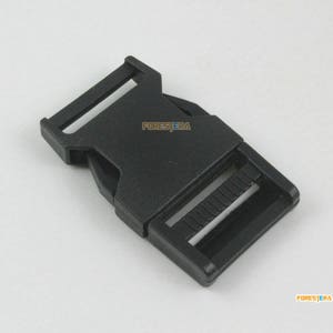 5 Pieces 25mm Black Plastic Side Quick Release Buckle Clip for Backpack Bag (SLCK25-5)
