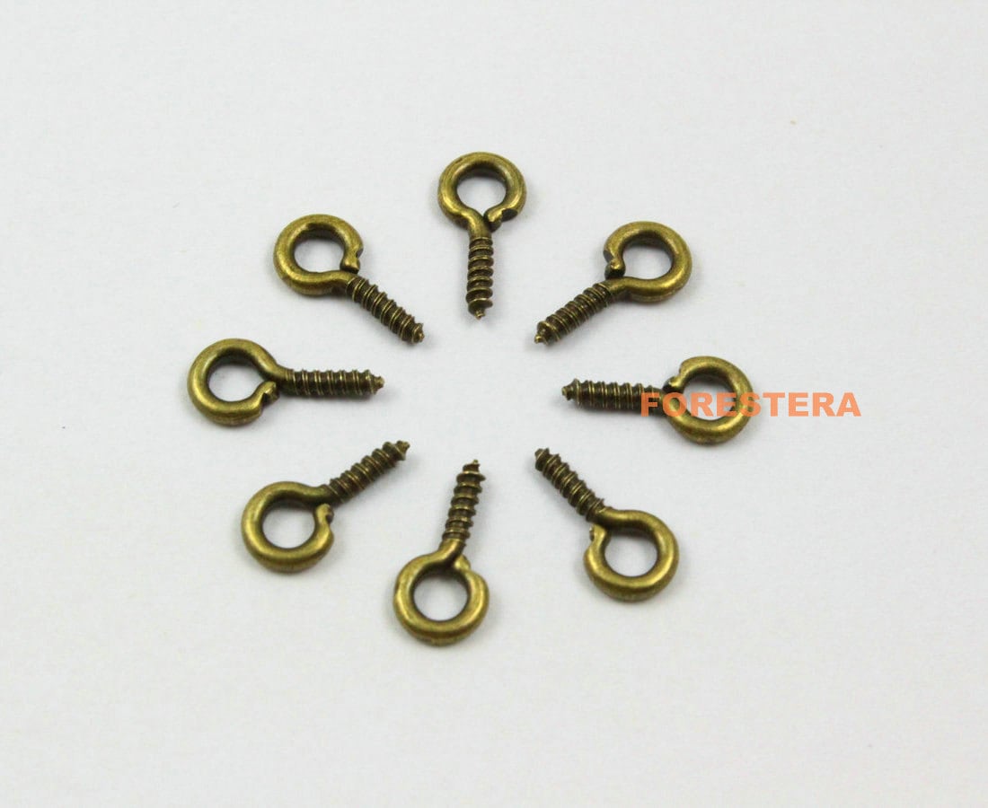 500pcs 10x5mm Eye Screw Antique Brass Screw Eye Pins PND874 Etsy