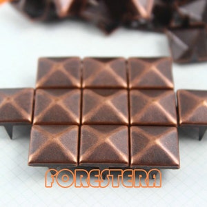 12mm Antique Copper Pyramid Stud Punk Rock Leathercraft Stud (CP12)